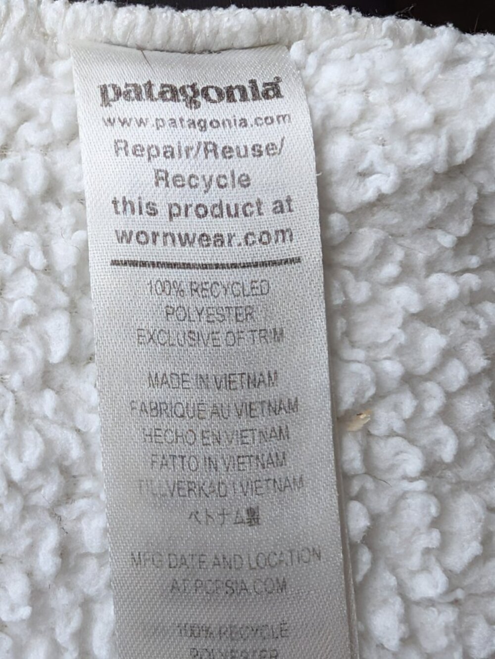 Patagonia Birch White Los Gatos 1/4 Zip Fleece | Size X-Large - Picture 4 of 4